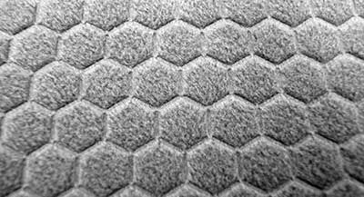 Embossed pattern on fleece material